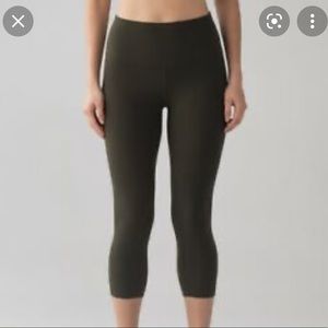 Lululemon align crop - olive green - size 2